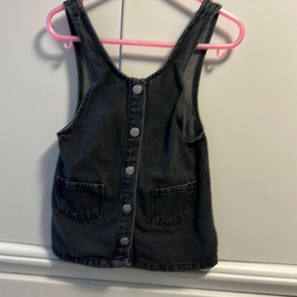 Black denim dress